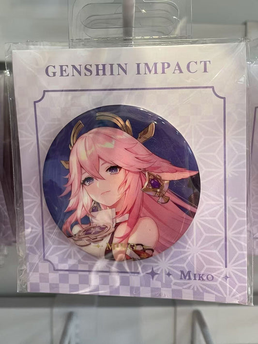genshin impact inazuma character series badge—yea Miko